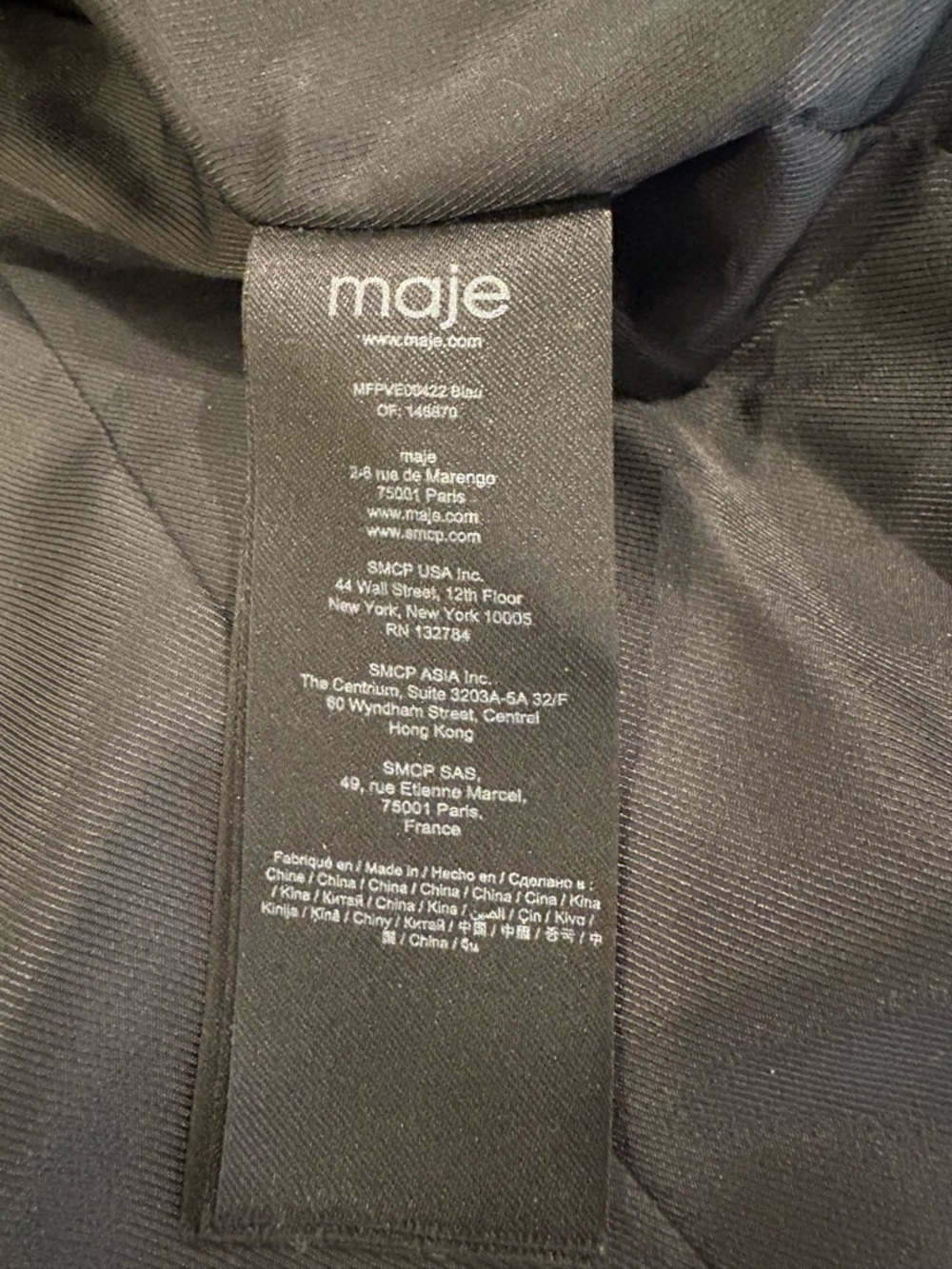 MAJE Votale Houndstooth Wool blend Jacket 34 - Picture 8 of 8